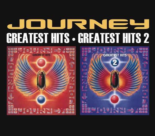 the album cover for Journey - Greatest Hits 1 and 2