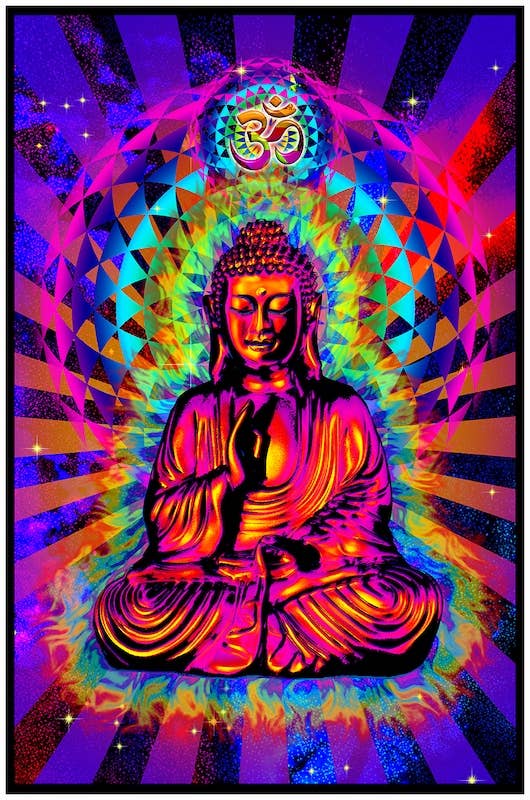 Cosmic Buddha Blacklight Flocked Poster Size 23X35 53188