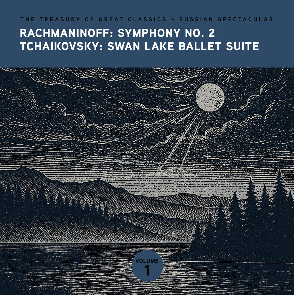 the album cover for Radio & Television Orchestra - The Treasury of Great Classics - Russian Spectacular - Vol. 1. Rachmaninoff: Symphony No. 2 & Tchaikovsky: Swan Lake Ballet Suit