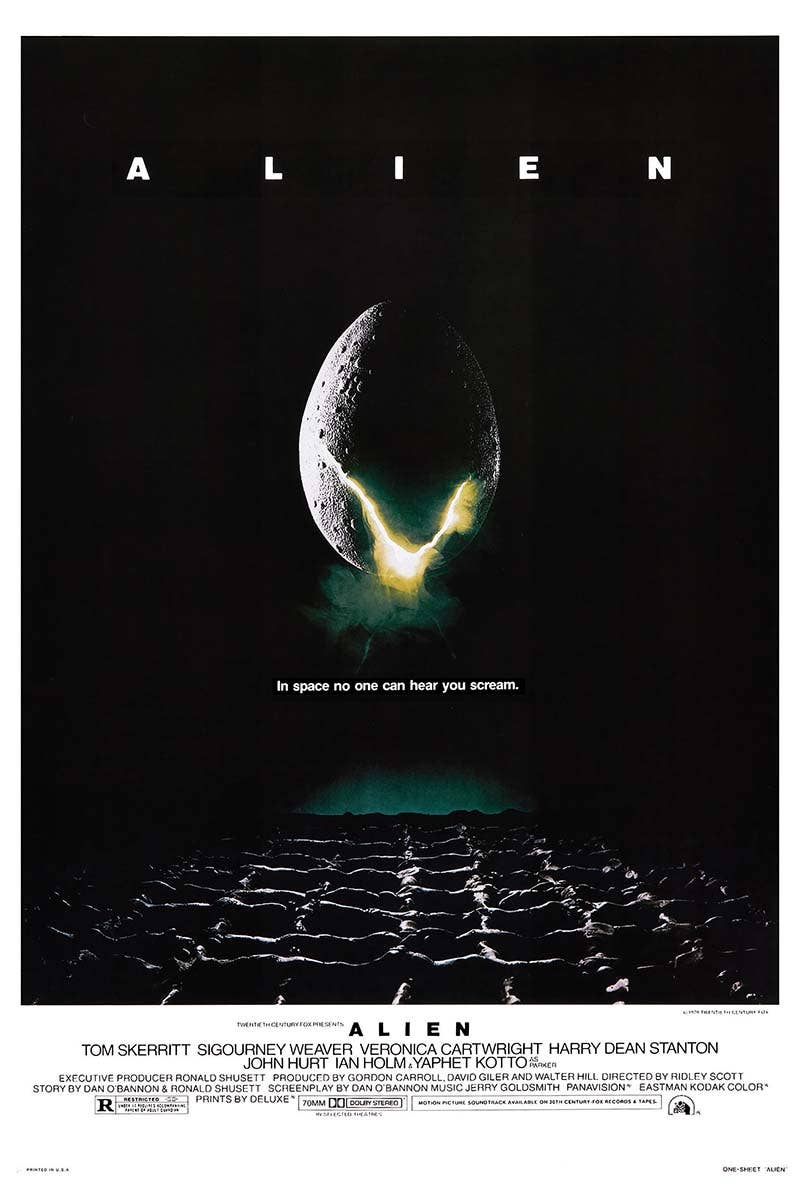 Alien Movie 24X36: Indivifually Rolled & Labeled 55267