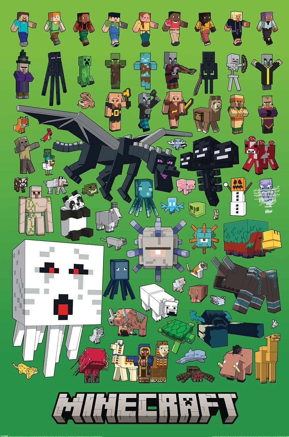 Minecraft 24X36: Indivifually Rolled & Labeled 55254