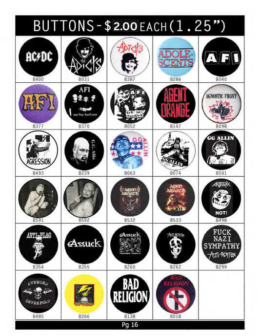 Buttons ( In-Store ONLY ) $2 EACH