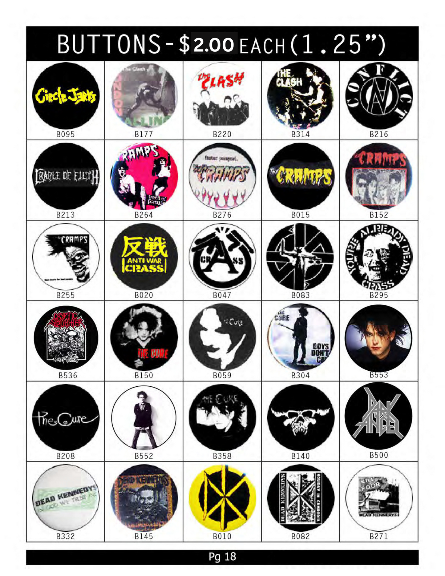 Buttons ( In-Store ONLY ) $2 EACH