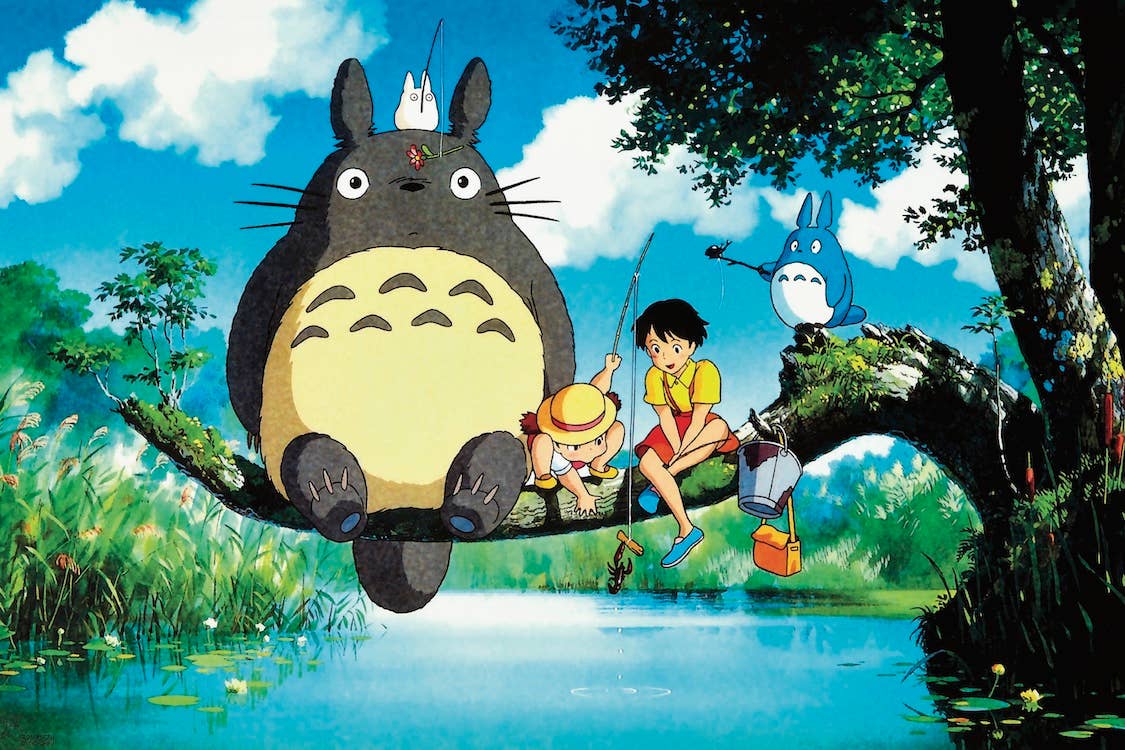 My Neighbor Totoro Fishing Anime Poster Size 24X36: Individually Rolled 54218