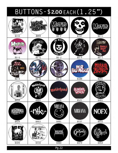 Buttons ( In-Store ONLY ) $2 EACH