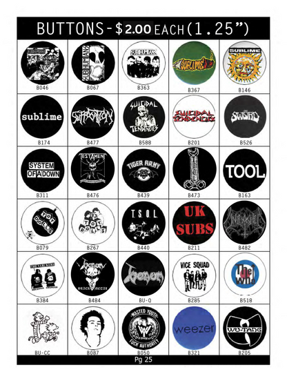 Buttons ( In-Store ONLY ) $2 EACH