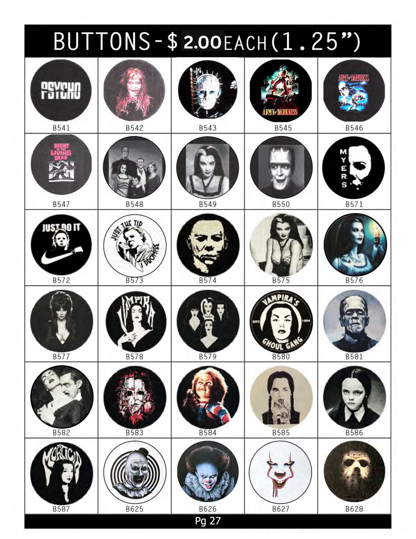 Buttons ( In-Store ONLY ) $2 EACH