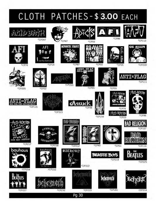 Cloth Patches ( In-Store ONLY ) $3 EACH