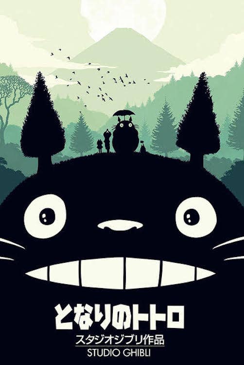 My Neighbor Totoro Shadow Studio Ghibli Anime Poster: Individually Rolled 54374