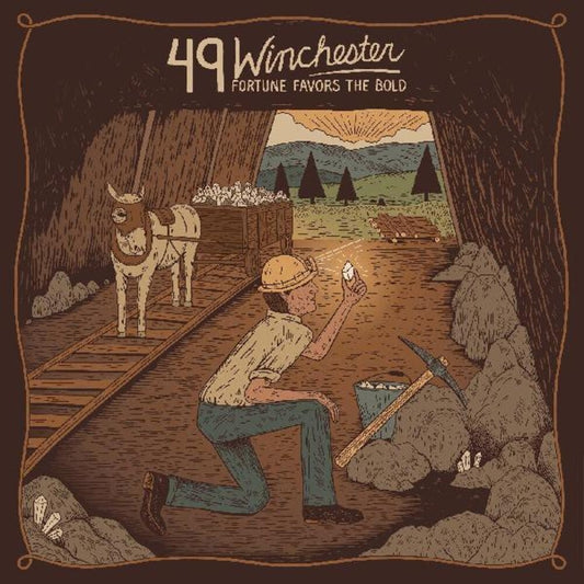 the album cover for 49 Winchester - Fortune Favors The Bold [Indie Exclusive Limited Edition Translucent Orange LP]