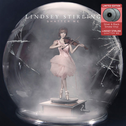 the album cover for Lindsey Stirling - Shatter Me [Limited Edition Silver and Black 2LP]