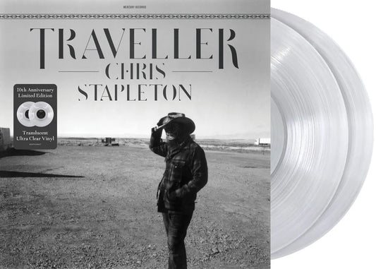 the album cover for Chris Stapleton - Traveller [Indie Exclusive Translucent Ultra Clear 2 LP]