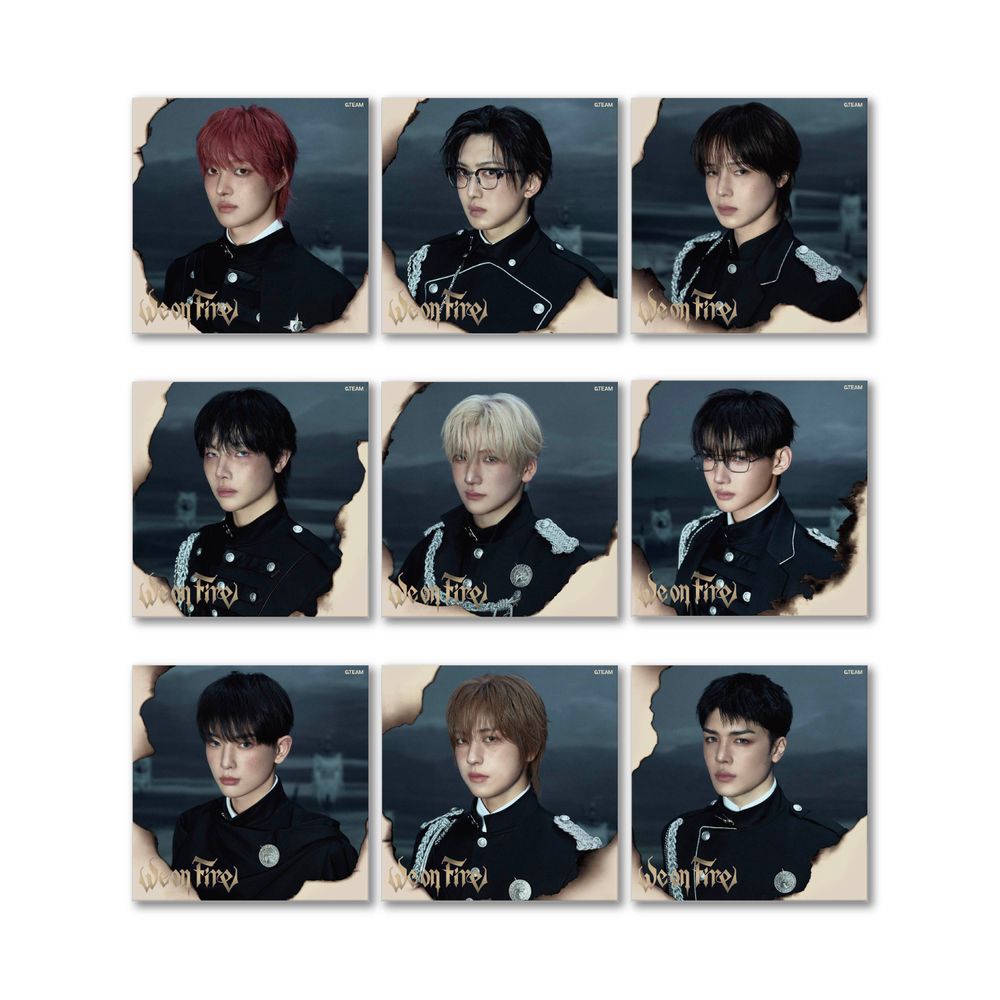 the album cover for &TEAM - 3rd EP 'We On Fire' [Solo ver.]