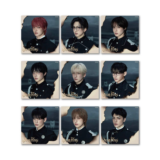 the album cover for &TEAM - 3rd EP 'We On Fire' [Solo ver.]