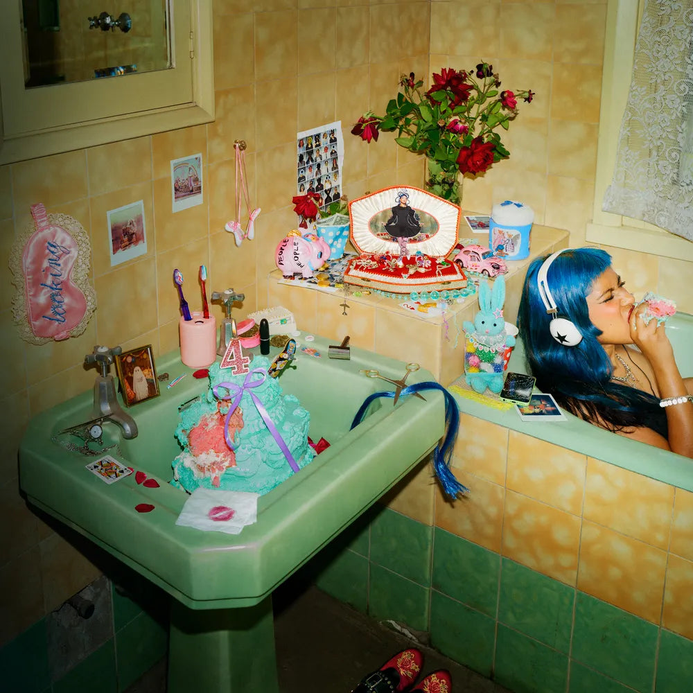 the album cover for Ecca Vandal - LOOKING FOR PEOPLE TO UNFOLLOW [Indie Exclusive Bathroom Blue]