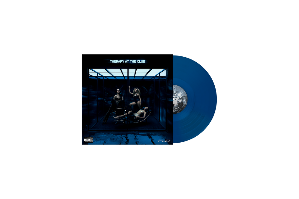the album cover for FLO - THERAPY AT THE CLUB [Neon Blue]