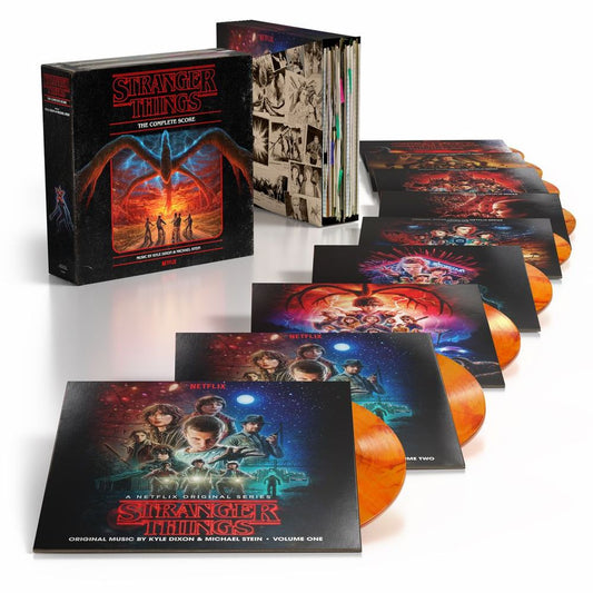 the album cover for Kyle Dixon & Michael Stein - Stranger Things - The Complete Score [17 Discs - Vecna’s Gate Colored]