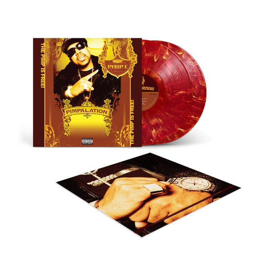 the album cover for Pimp C - Pimpalation - 20th Anniversary [Indie Exclusive Bordeaux Gold]