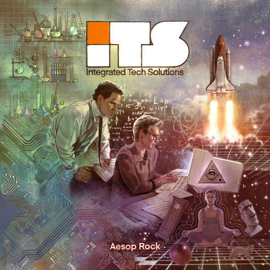 the album cover for Aesop Rock - Integrated Tech Solutions [White 2LP]