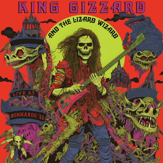the album cover for King Gizzard & The Lizard Wizard - Live At Bonnaroo 22