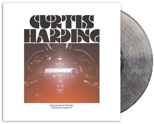 the album cover for Curtis Harding - Departures & Arrivals: Adventures Of Captain Curt [Indie Exclusive Opaque Orange LP]
