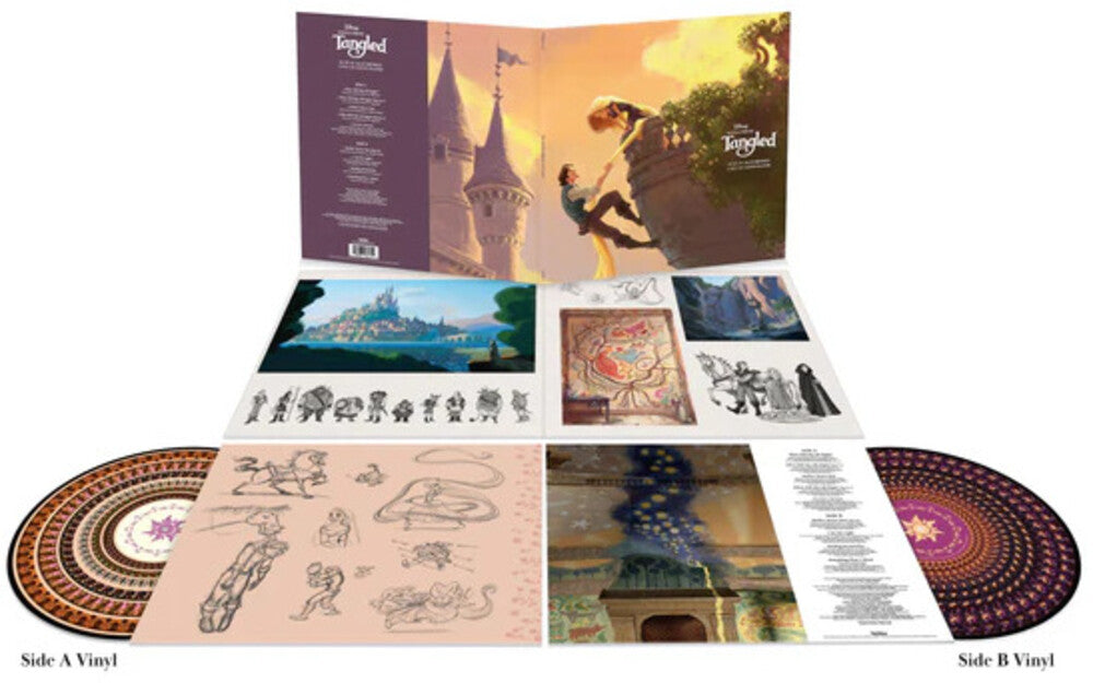 the album cover for Songs From Tangled: 15th Anniversary - O.S.T. (Uk) - Songs From Tangled: 15th Anniversary [Zoetrope LP]