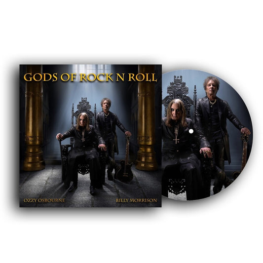 the album cover for Billy Morrison - Gods Of Rock N Roll [Limited Edition Double-Sided Picture Disc Vinyl]