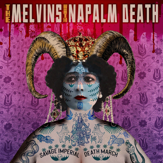 the album cover for Melvins / Napalm Death - Savage Imperial Death March [Indie Exclusive Purple]