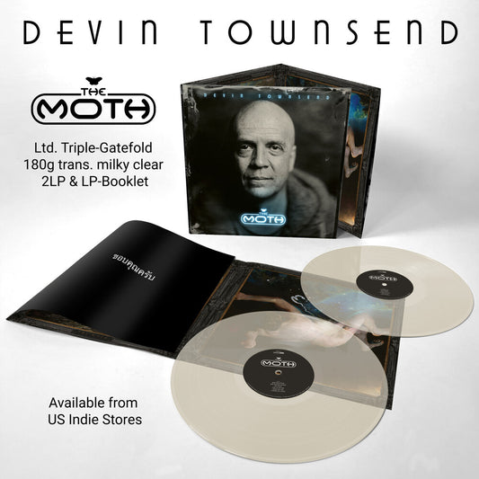 the album cover for Devin Townsend - Moth [Indie Exclusive Milky Clear]