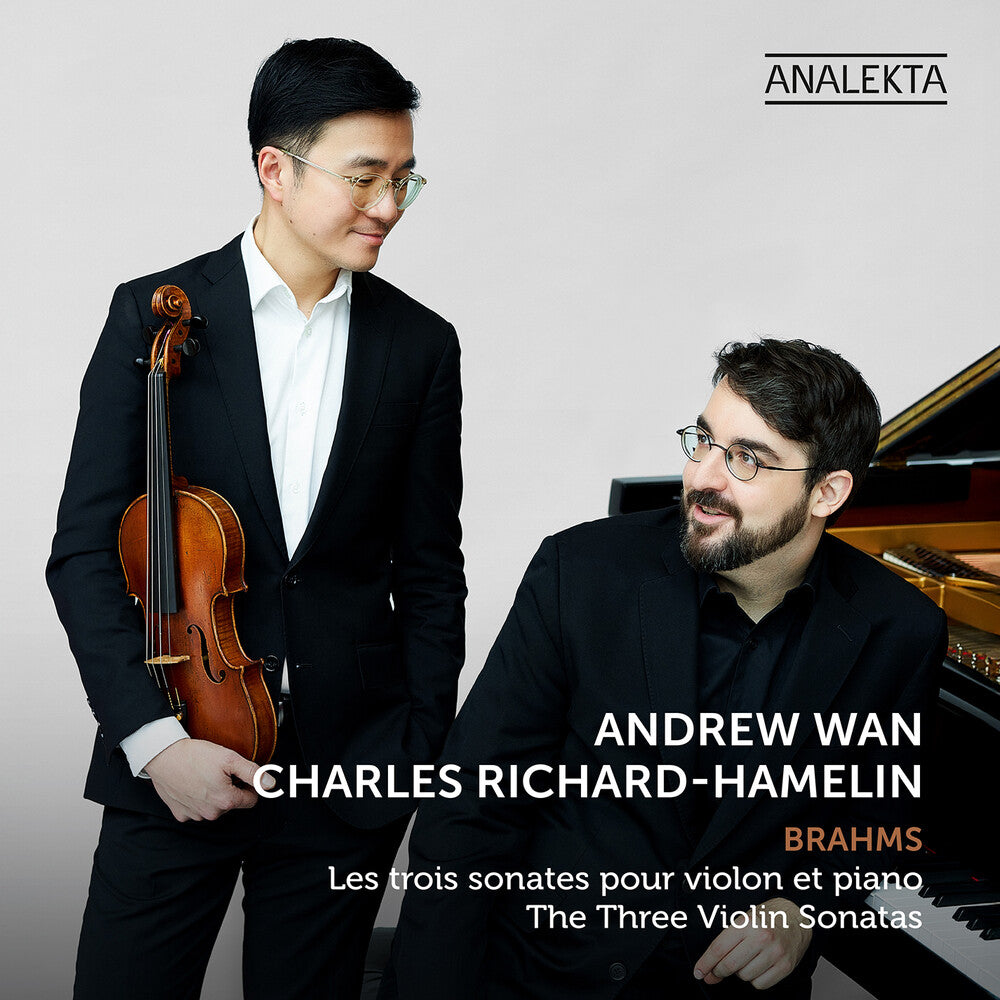 the album cover for Richard-Charles Hamelin - Brahms: Three Vn Sonatas