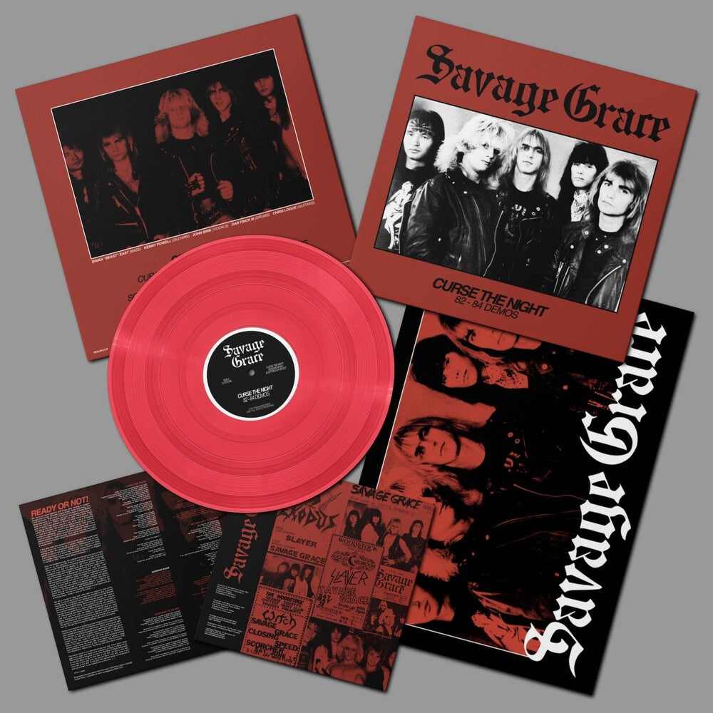 the album cover for Savage Grace - Curse The Night (82-84 Demos) [Colored Vinyl] (Post)