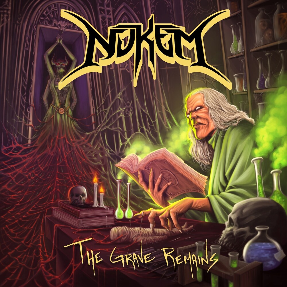 the album cover for Nukem - Grave Remains [Colored Vinyl] (Ylw)