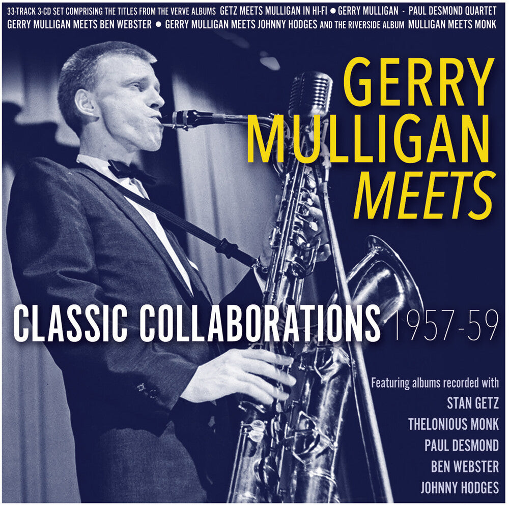 the album cover for Gerry Mulligan - Meets: Classic Collaborations 1957-59