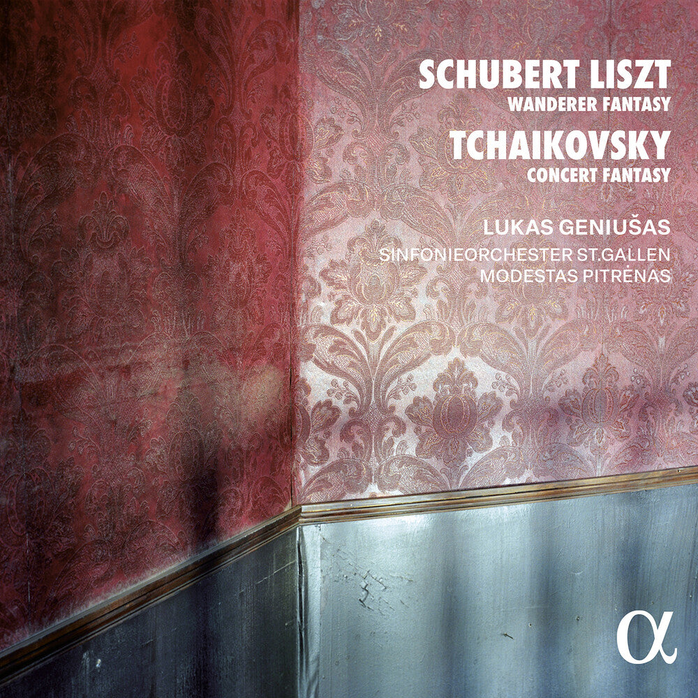 the album cover for Lukas Geniusas - Schubert/Liszt: Wanderer Fantasy Tchaikovsky: Con