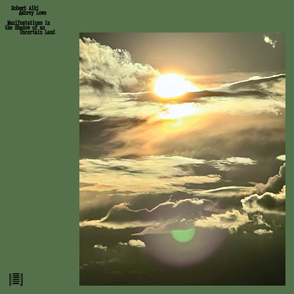 the album cover for Robert Lowe  Aiki Aubrey - Manifestations In The Shadow Of An Uncertain Land