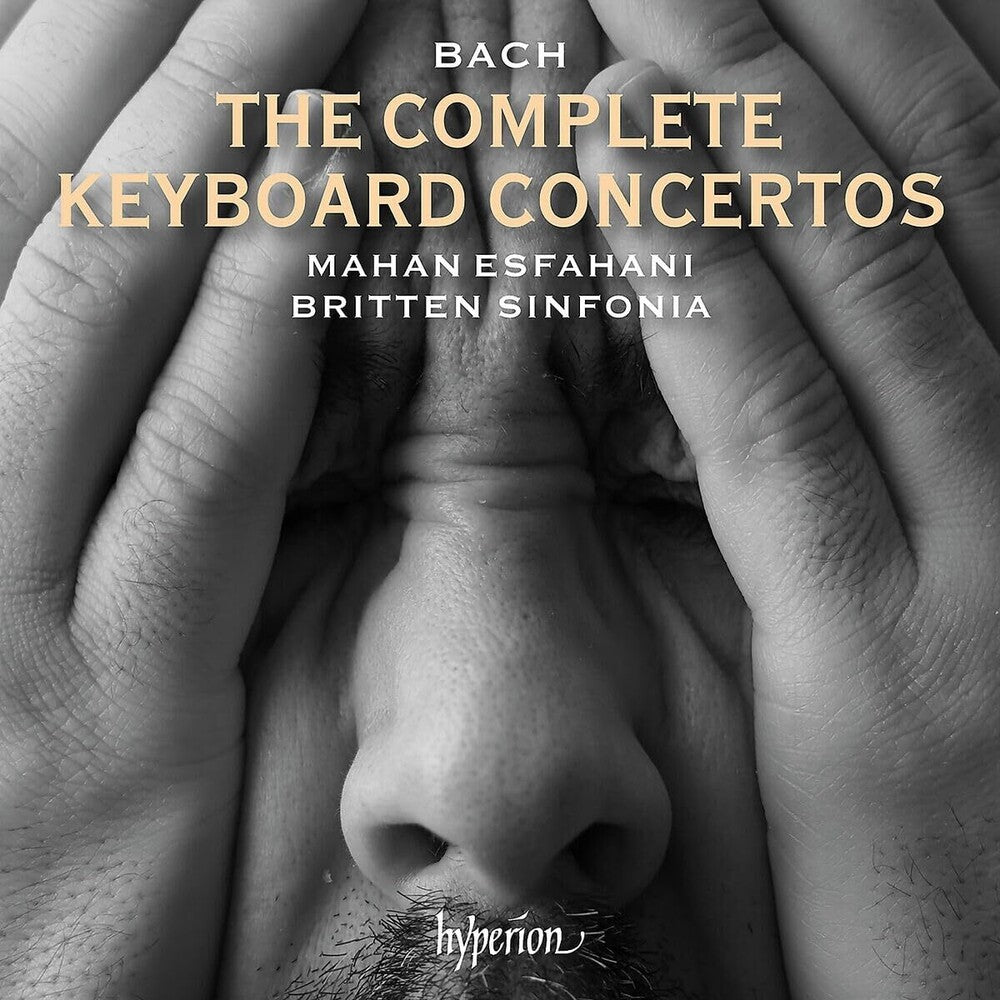 the album cover for Bach / Mahan Esfahani  / Britten Sinfonia - Bach: The Complete Keyboard Concertos (Uk)