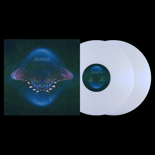 the album cover for she's green - swallowtail / chrysalis [Indie Exclusive Iridescent White]