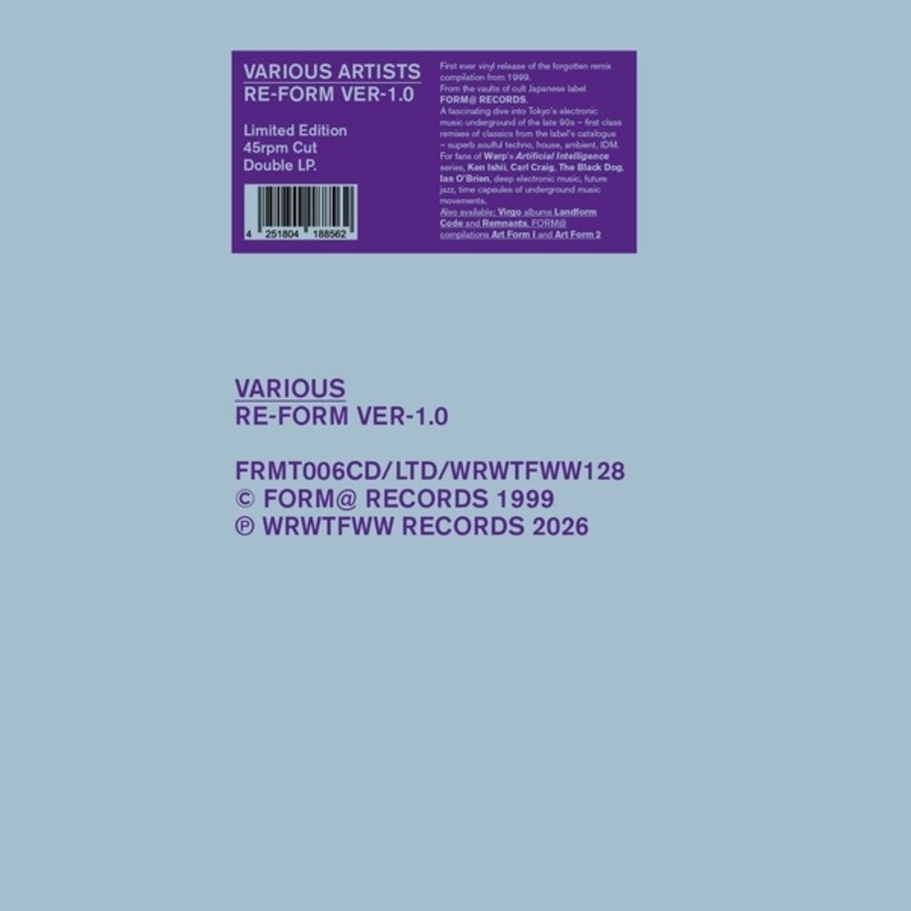 the album cover for Re-Form Ver-1.0 / Various - Re-Form Ver-1.0 / Various