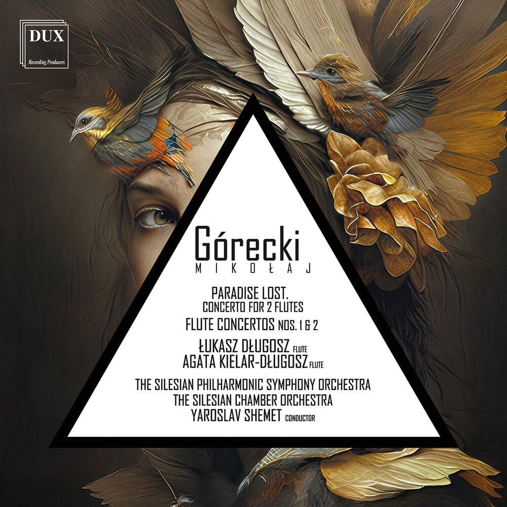 the album cover for The Silesian Philharmonic Symphony Orchestra - Mikolaj Gorecki: Flute Cons