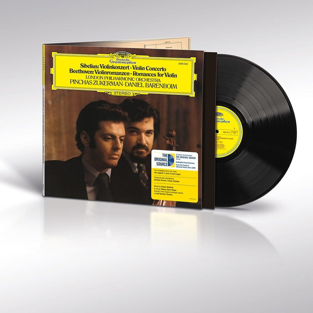 the album cover for Pinchas Zukerman  / Barenboim,Daniel - Sibelius: Violin Concerto; Beethoven: Romances For