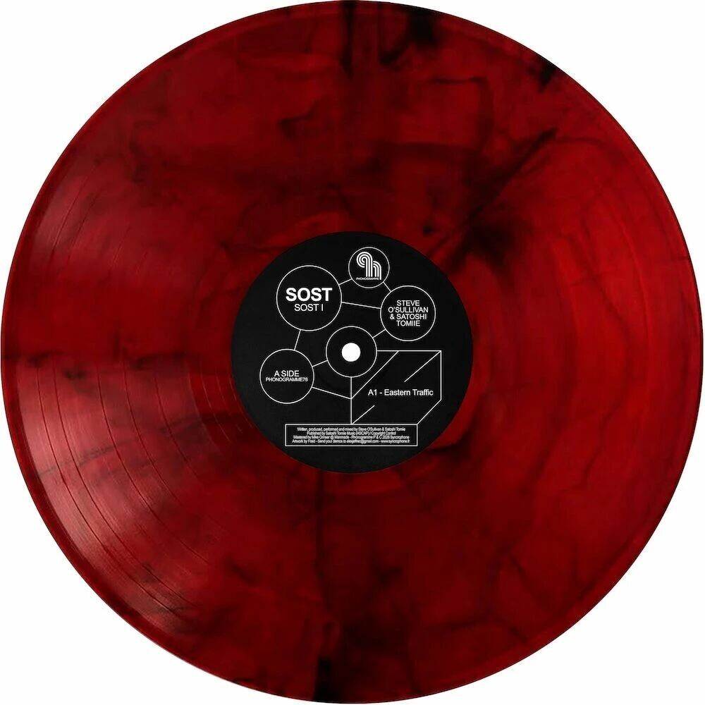 the album cover for Sost (Steve O'sullivan & Satoshi Tomiie) - Sost 1 [Colored Vinyl] (Red)