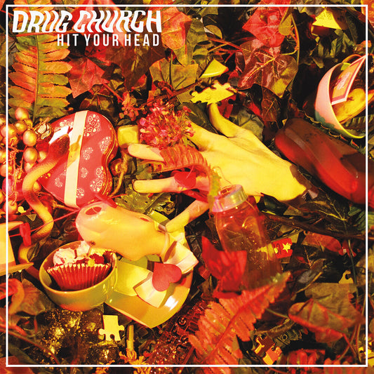 the album cover for Drug Church - Hit Your Head [Tide Pods Marble]