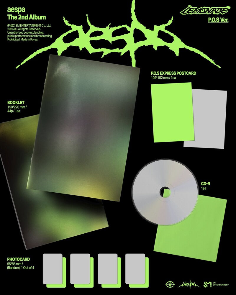 the album cover for Aespa - The 2nd Album ‘LEMONADE’ [P.O.S. Ver.]