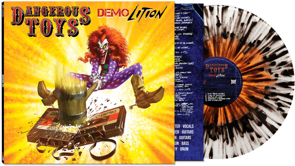 the album cover for Dangerous Toys - Demolition [Black Clear Orange Haze Splatter]
