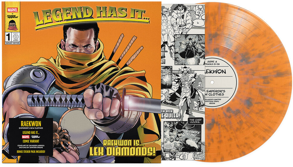 the album cover for Raekwon - Emperor's New Clothes [Marvel Legend Has It Series Marble]