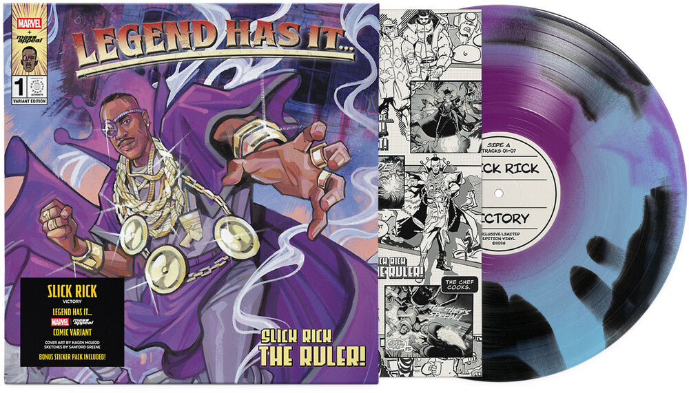 the album cover for Slick Rick - Victory [Marvel Legend Has It Series Marble]