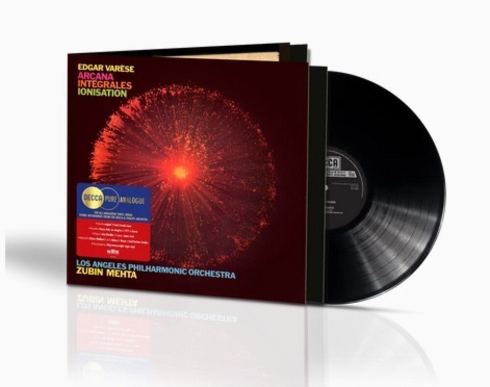 the album cover for Varese / Zubin Mehta  / Los Angeles Philharmonic - Varese: Arcana Integrales Ionisation (Uk)