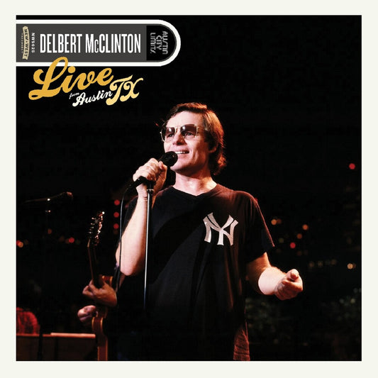 the album cover for Delbert McClinton - Live From Austin Tx [Indie Exclusive] Red White & Blue [Colored Vinyl]