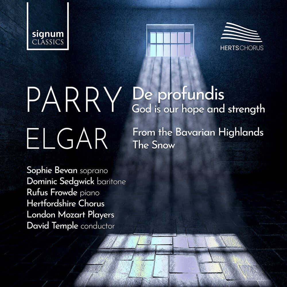 the album cover for Sophie Bevan - De Profundis - Choral Works By Parry & Elgar