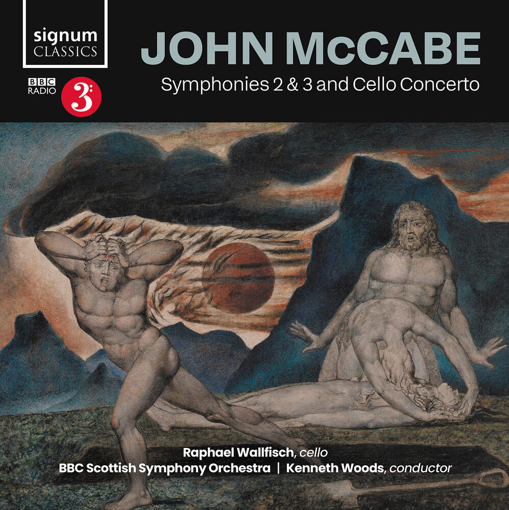 the album cover for RAPHAEL WALLFISCH - John Mccabe: Symphonies 2 & 3 & Cello Concerto